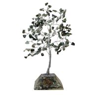 Arbre à Pierres Précieuses avec Base en Orgonite - 160 Pierres - Agate mousse