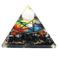 Pyramide d'orgonite - Pentagone de minuit - 70 mm