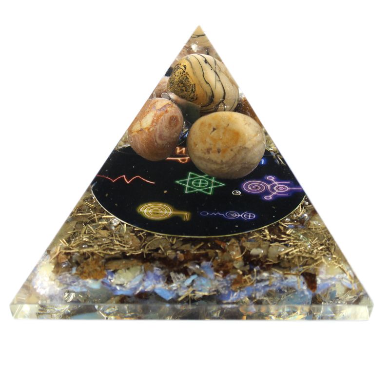 Pyramide d'orgonite - Reiki de minuit - 70 mm
