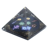 Pyramide d'orgonite - Reiki de minuit - 90 mm