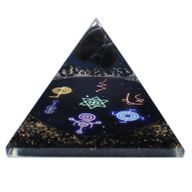 Pyramide d'orgonite - Reiki de minuit - 90 mm