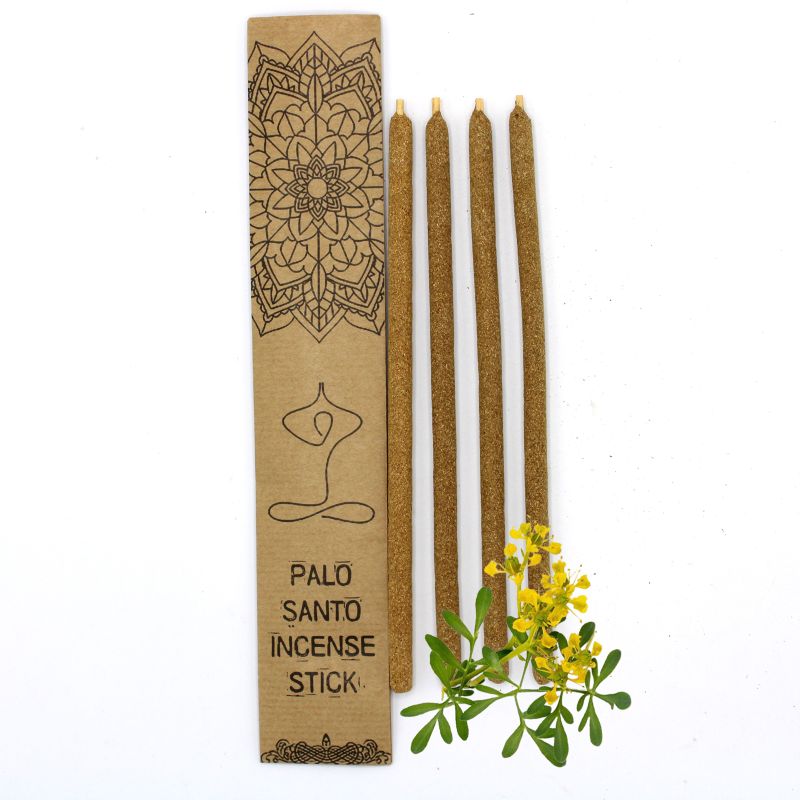 Set de 4 Bâtonnets d'Encens de Palo Santo - Rue (herbe de grâce)