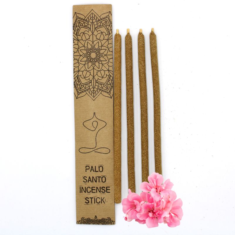 Set de 4 Bâtonnets d'Encens de Palo Santo - Fleurs Fraiches