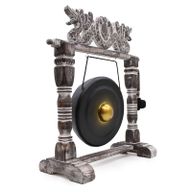 Petit Gong de Méditation avec Support - 25cm - Noir