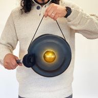 Petit Gong de Méditation avec Support - 25cm - Noir