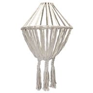 Grand Lustre Pendant en Macramé - Naturel