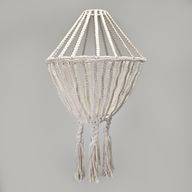 Grand Lustre Pendant en Macramé - Naturel