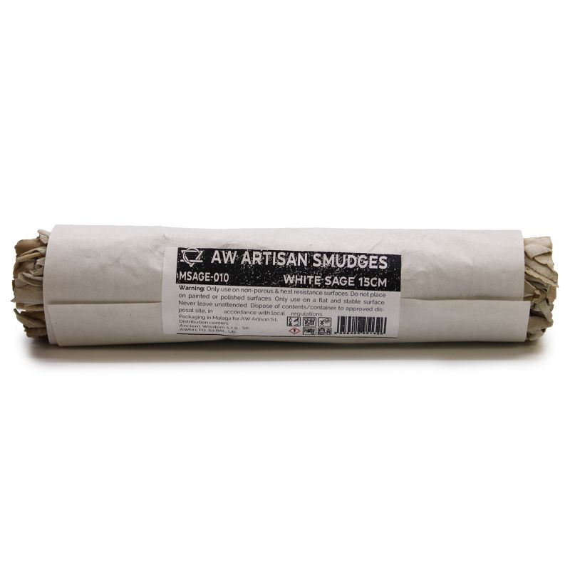 Batonnets de Sauge avec Emballage Kraft - Sauge Blanche 15cm