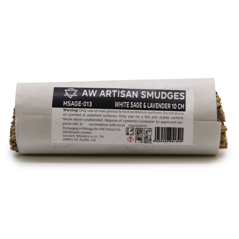 Batonnets de Sauge avec Emballage Kraft - Sauge Blanche & Lavande 10 cm