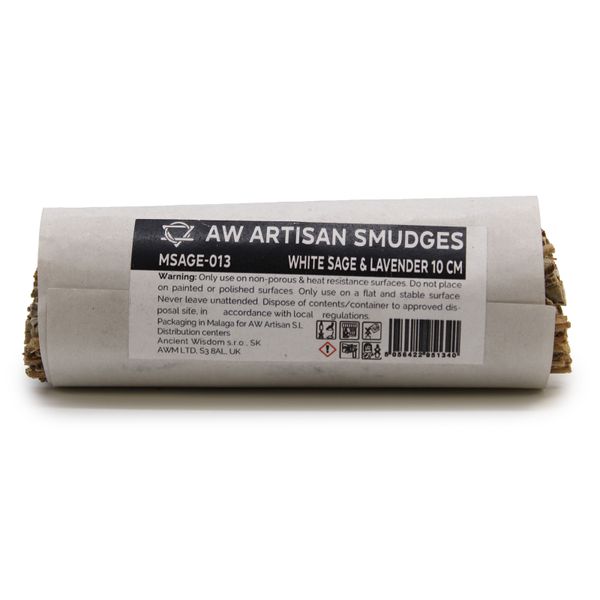 Batonnets de Sauge avec Emballage Kraft - Sauge Blanche & Lavande 10 cm