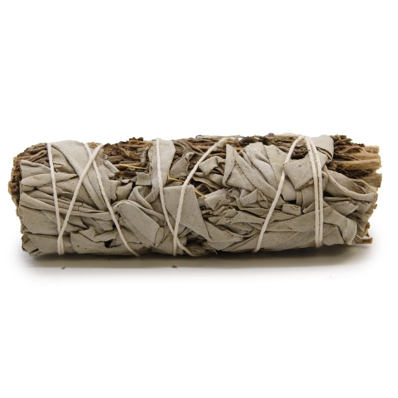 Batonnets de Sauge avec Emballage Kraft - Sauge Blanche & Lavande 10 cm
