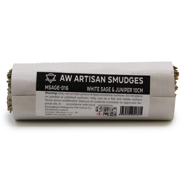 Batonnets de Sauge avec Emballage Kraft - Sauge Blanche & Genévrier 10cm