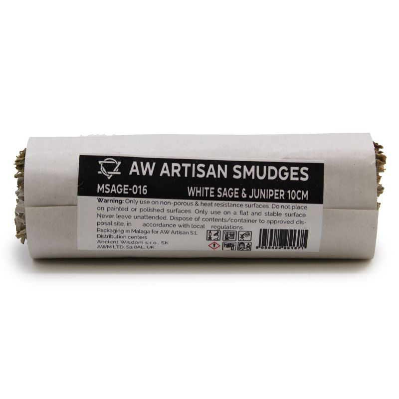 Batonnets de Sauge avec Emballage Kraft - Sauge Blanche & Genévrier 10cm