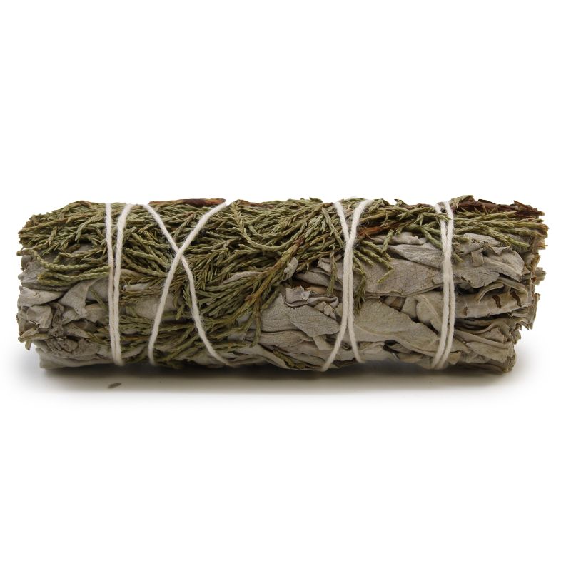 Batonnets de Sauge avec Emballage Kraft - Sauge Blanche & Genévrier 10cm