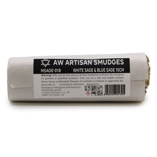 Batonnets de Sauge avec Emballage Kraft - Sauge Blanche & Sauge Bleue 10cm