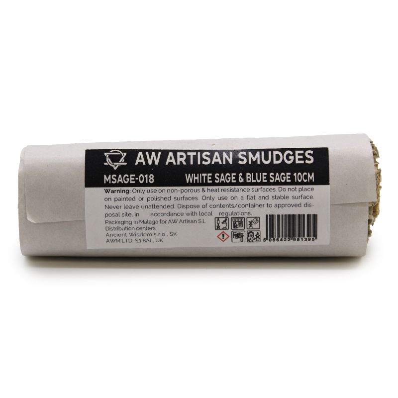 Batonnets de Sauge avec Emballage Kraft -  Sauge Blanche & Sauge Bleue 10cm