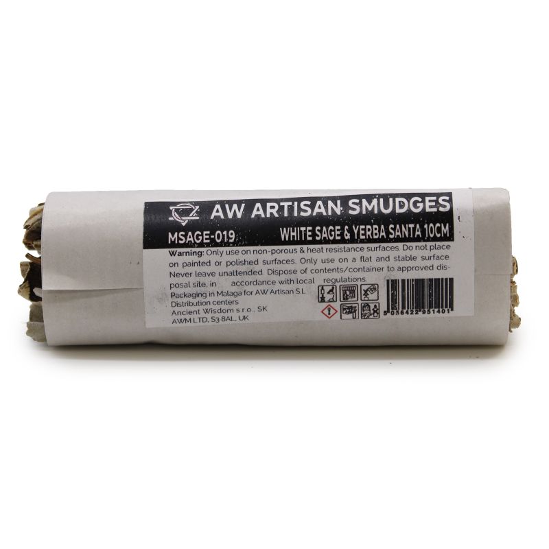 Batonnets de Sauge avec Emballage Kraft -  Sauge Blanche & Yerba Santa 10cm