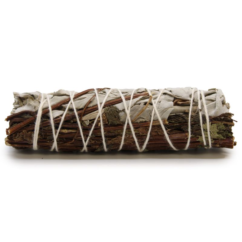 Batonnets de Sauge avec Emballage Kraft -  Sauge Blanche & Menthe Poivrée 10cm