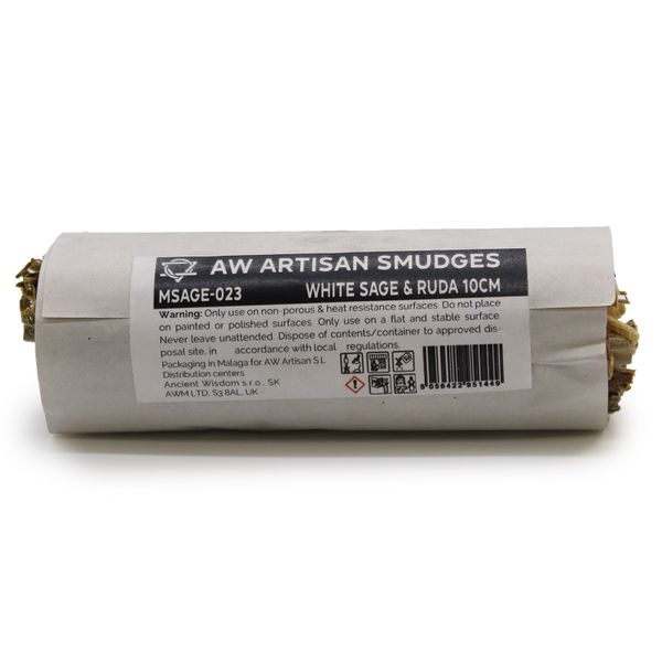 Batonnets de Sauge avec Emballage Kraft - Sauge Blanche & Rue 10cm