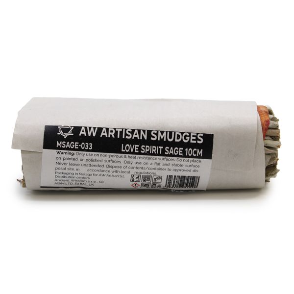 Batonnets de Sauge avec Emballage Kraft - Sauge Esprit d'Amour 10cm