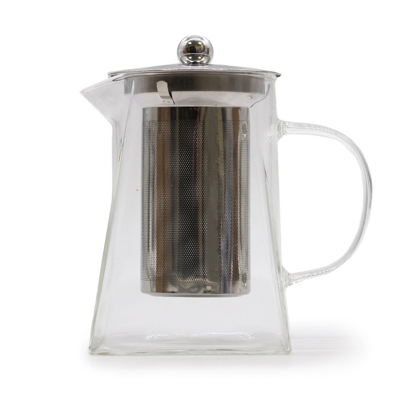 Théière en verre avec infuseur - Forme Tour - 780 ml