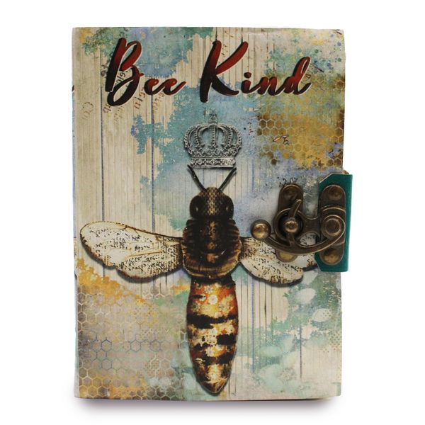 Carnet de Notes en Cuir "Bee Kind" (18x13 cm)