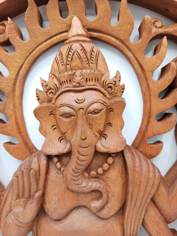 Panel en Bois - Ganesh - 40cm