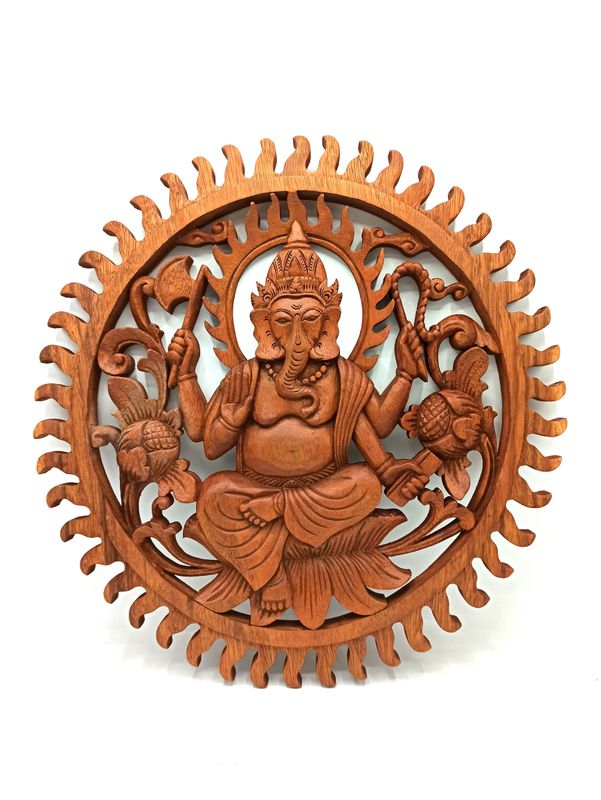 Panel en Bois - Ganesh - 40cm