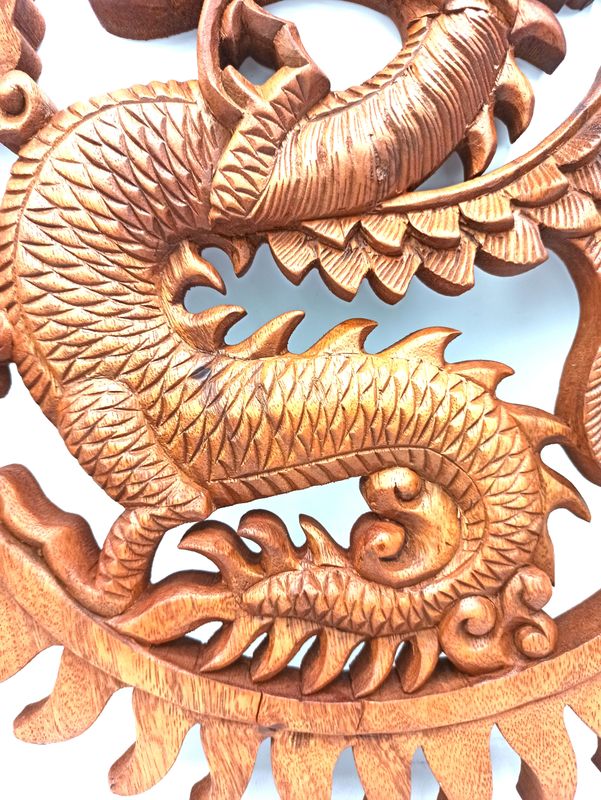 Panel en Bois - Dragon - 40cm