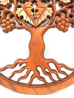 Panel en Bois - Arbre de Vie Raisin - 40cm