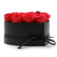 Coffret Cadeau de Fleurs de Savon - 13 Roses Rouges - Coeur