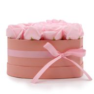 Coffret Cadeau de Fleurs de Savon - 13 Roses Roses - Coeur