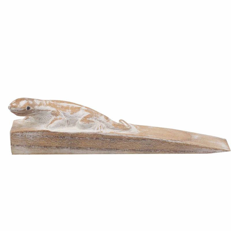 Cale-Porte Sculpté à la Main - Gecko