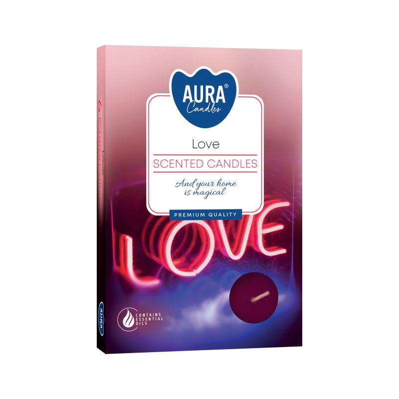 Set de 6 Bougies Chauffe Plat Parfumées - Amour