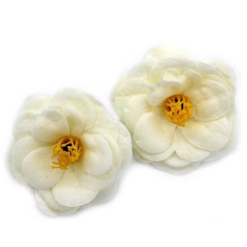 Camélia de Savon pour Bouquet - Crème