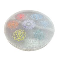 Moyenne Plaque de Sélénite 10cm - Chakra - Couleur