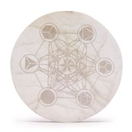 Grande Plaque de Sélénite 18cm - Géométrie sacrée
