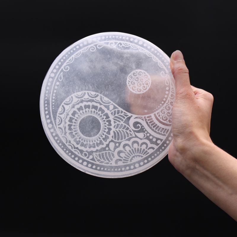 Grande Plaque de Sélénite 18cm - Feng Shui