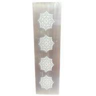 Plaque de Sélénite Plate 15cm - Mandala