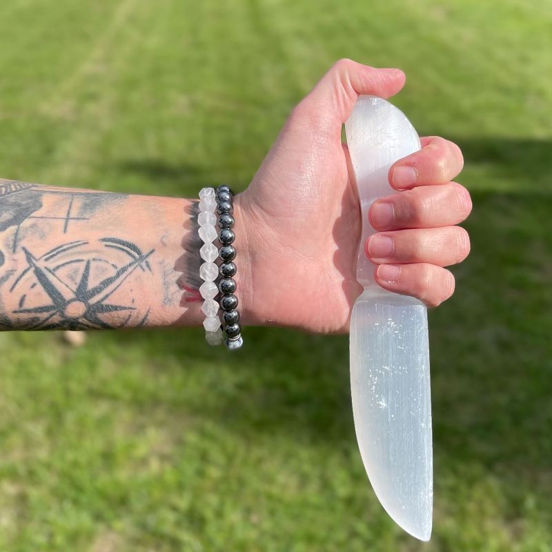 Couteau de Rituel en Sélénite - Classique