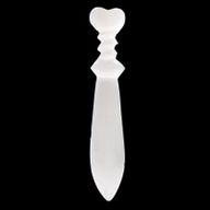Couteau de Rituel en Sélénite - Spirale (25cm)
