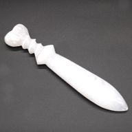 Couteau de Rituel en Sélénite - Spirale (25cm)