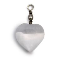 Pendentif en Sélénite - Coeur