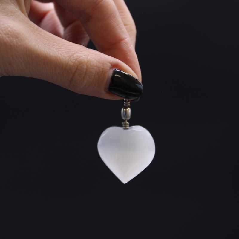 Pendentif en Sélénite - Coeur