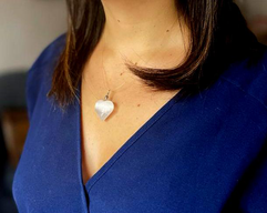 Pendentif en Sélénite - Coeur