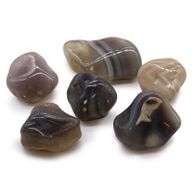 Grandes pierres roulées africaines - Agate grise - Botswana