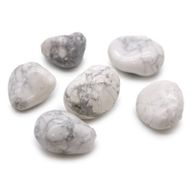 Grandes pierres africaines roulées - Howlite blanche - Magnésite