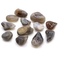 Pierres roulées d'Afrique moyennes - Agate grise - Botswana