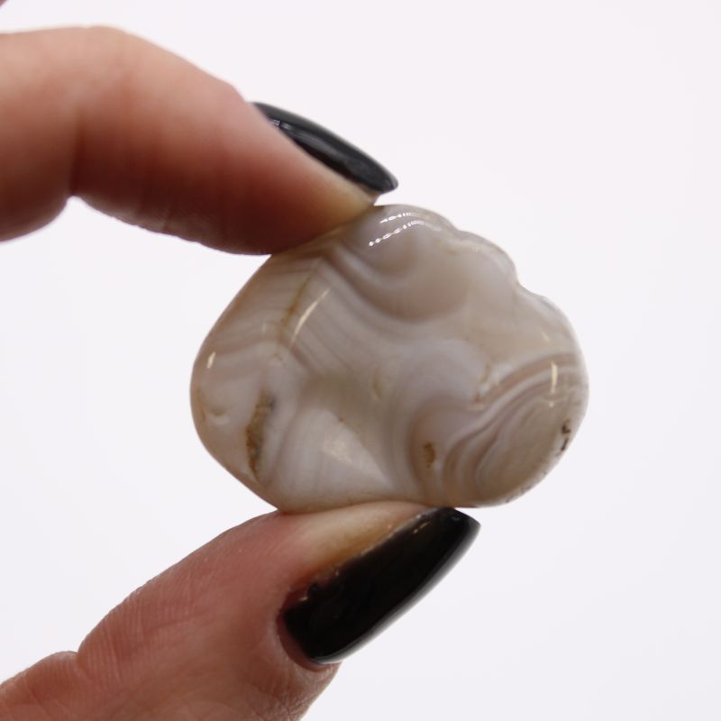 Pierres roulées d'Afrique moyennes - Agate grise - Botswana
