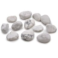 Pierres roulées africaines moyennes - Howlite blanche - Magnésite